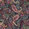 1 Yard Gauzy Cotton Voile Charcoal Hot Pink Gold Paisley Fabric